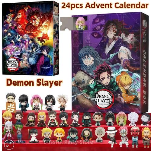 2025 Demon Slayer Advent Calendar Cartoon Action Figure Chri