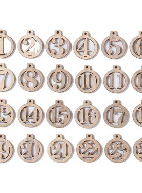 Number 1-25 Digital Wooden Christmas Advent Calendar Countdo