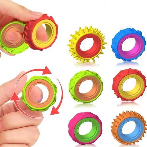 Rotating Fidget Ring Sensory Finger Spinner Anti-Anxiety Str