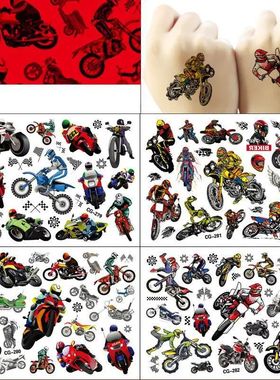 1Pcs Dirt Bike Motorcycle Tattoo Stickers Racing Figure Cart