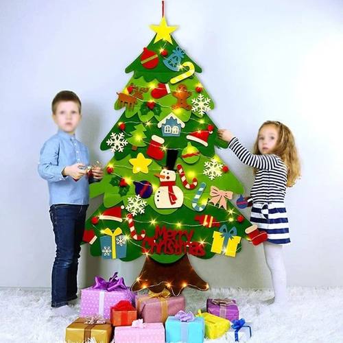 DIY Felt Christmas Tree for Toddler Feltpinetree Xmas with S