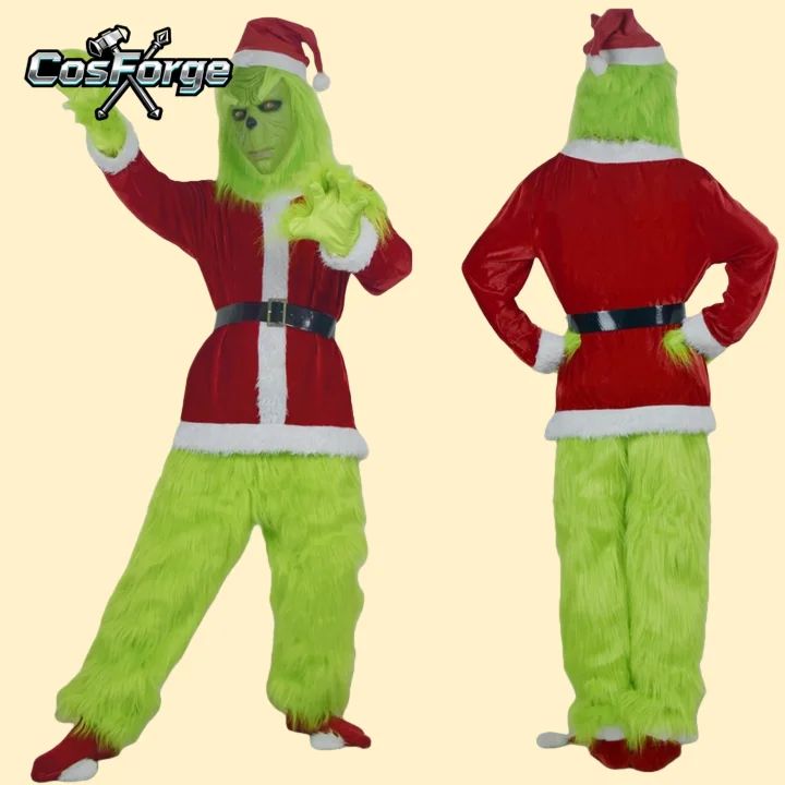 New Grinch Christmas Costume Cosplay Costume Clothes Dress U