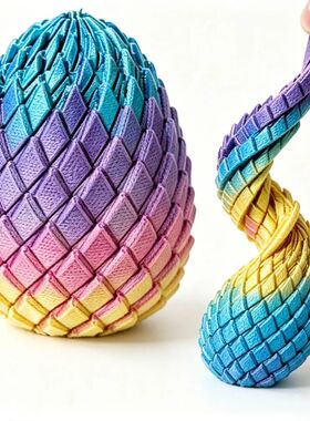3D Printing Dragon Egg Stress Relief Model, Deformable Twist
