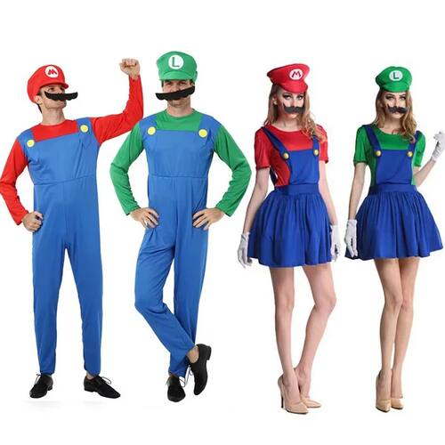 Game Marios Super Luigi Brothers Uniform Set Cosplay Costume