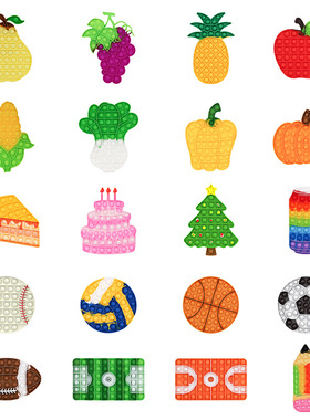 Fruit Pops Fidgets Toys Push It Bubble Stress Relief Toy Ant