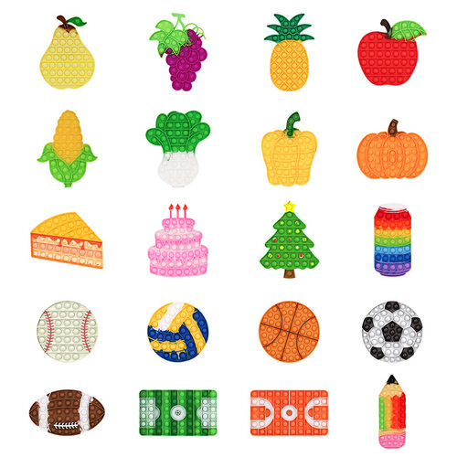 Fruit Pops Fidgets Toys Push It Bubble Stress Relief Toy Ant