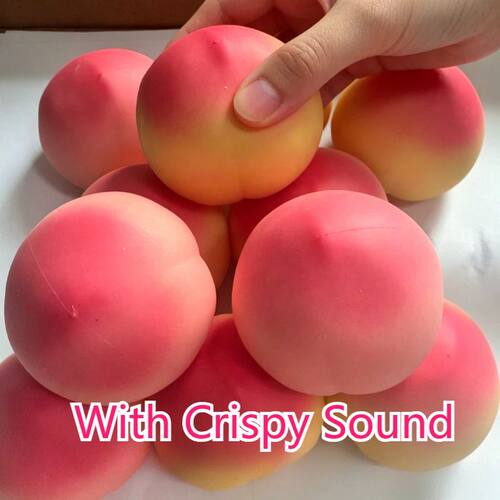 Crispy Sound Peach Fruit Squishy Toy – Slow Rising Stress R
