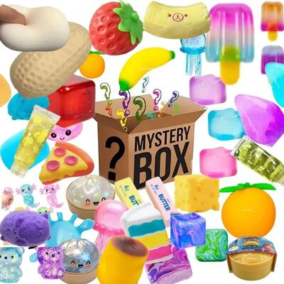 &100+Pcs Surprise Box Toys Novelty Stress Relief Assorted Sq