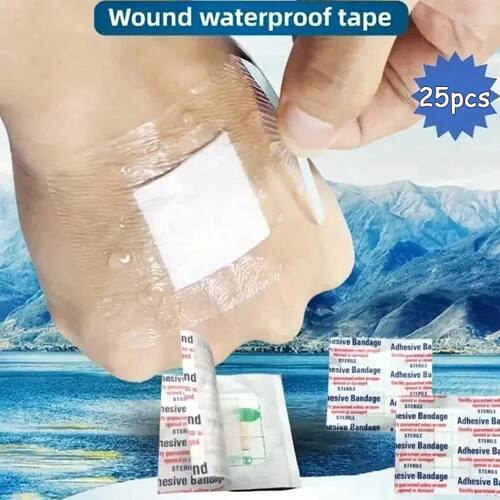 25Pcs Square Bandage for Children, Waterproof Wound Patch, F