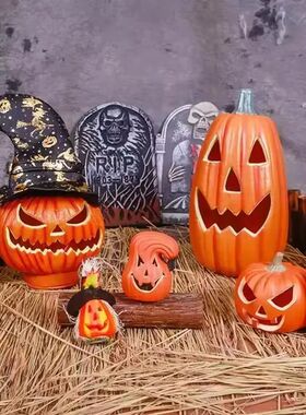 1Pc Decorative Pumpkin Halloween Props Lantern Decor Pumpkin
