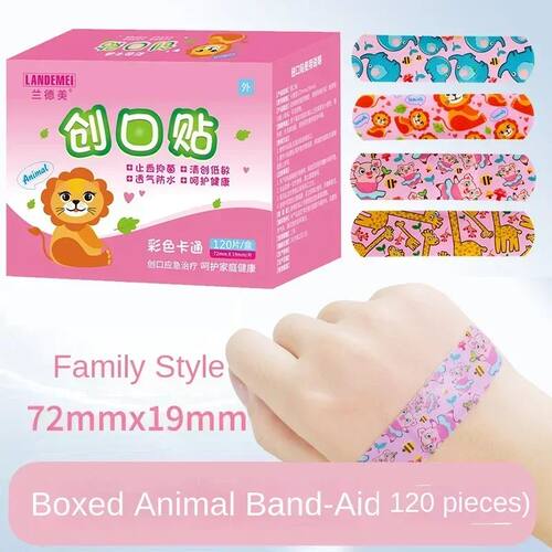 120 Pcs/box Cartoon Band-aid Cute Mini Children Breathable W