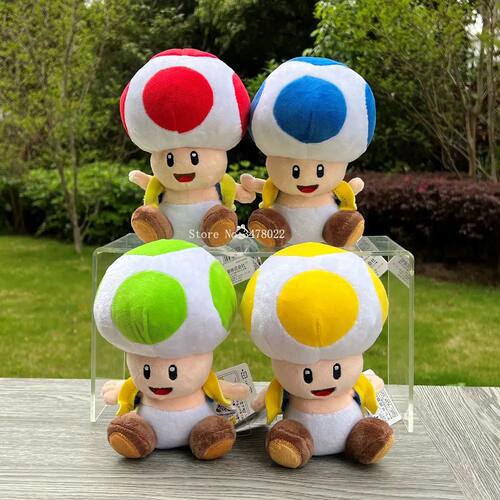 18cm Super Mario Bros Plush Toys Toad Red Colour Stuffed Toy