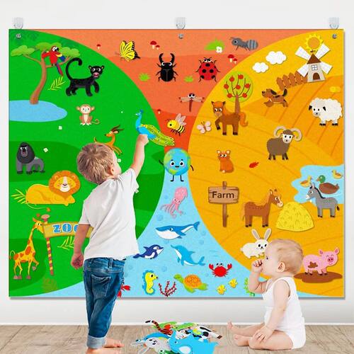 Farm Animals Felt Story Busy Board?4 IN 1 Themed Storytellin