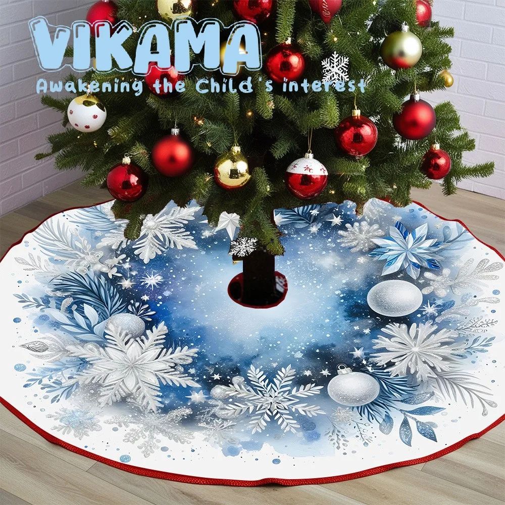 Snowflake Pattern Christmas Tree Skirt Perfect for home and