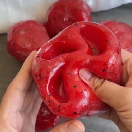 Watermelon Squishy Toy for Stress Relief Features Soft Slow