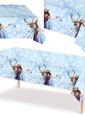 Frozen Anna Elsa Princess Tablecloth Birthday Party Supplies