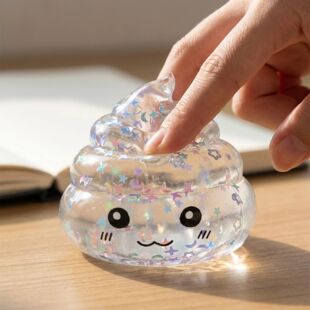 Novelty Squishy Maltose Poop Stress Squishies Toys Glitter F