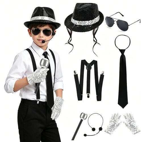Michael Jackson Cosplay Accessories Set 80S Retro Disco Part