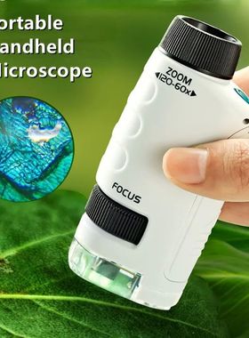 Pocket Microscope Kids Science Toy Kit 60-120x Educational M