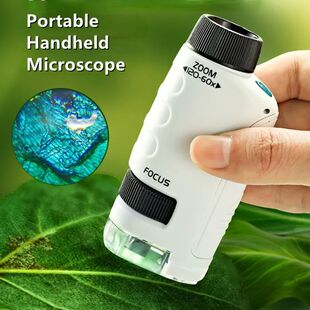 Pocket Microscope Kids Science Toy Kit 60-120x Educational M