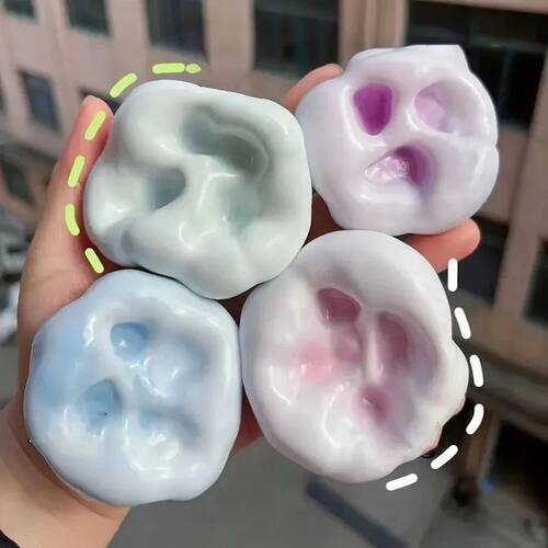 6cm Rainbow Squishies Stress Ball Handmade Glutinous Squeeze