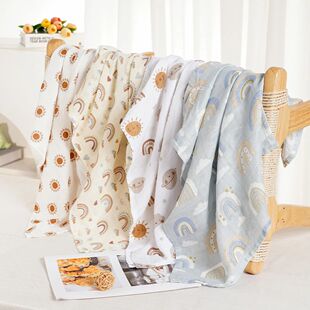 Kangobaby #My Soft Life# 4pcs Set Bamboo Cotton Baby Muslin