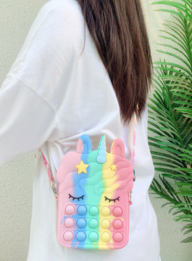 New Popite Push Bubble Fidget Toys Pencil Case Children Stre