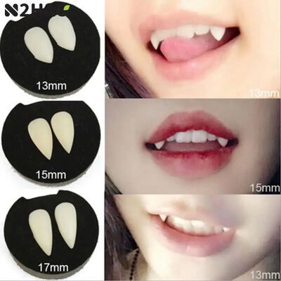 1 Pair Halloween Vampire Teeth Fangs Dentures Prop Party Cos