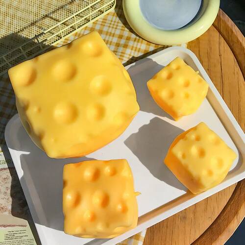 Squishy Square Cheese Squeeze Toys Slow Rebound Push Stress