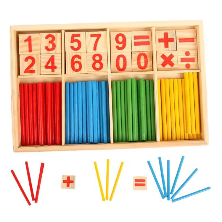Number Stick Wooden Number Learning Box Arithmetic Number St