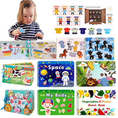 Baby Quiet Busy Book Sticker Toy Kid Montessori Kids Educati