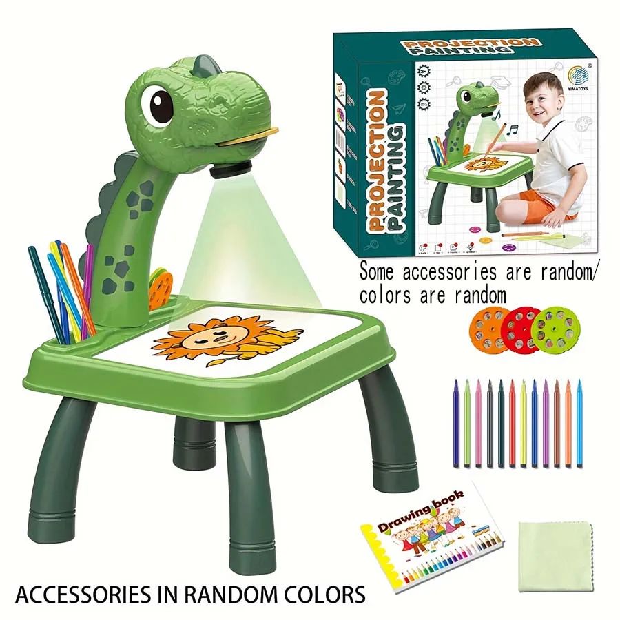 Children's projection painting table, pony shape, graffiti d