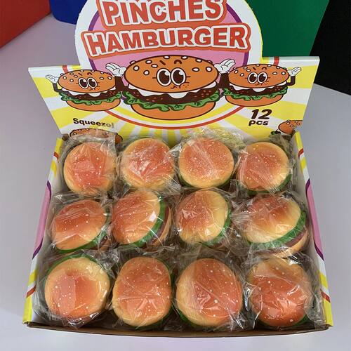 Simulation Hamburger Squishy Toy, Big Burger Food-Style Non-