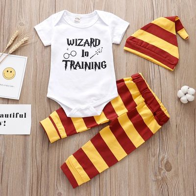 Newborn Baby Clothes 3 Pieces Sets  Halloween Little Wizard