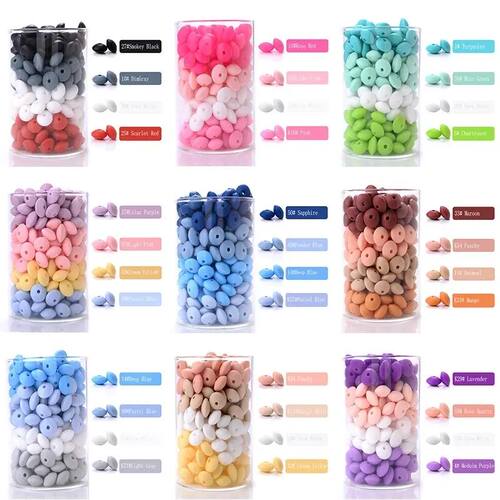 50Pcs/Lot 12mm Silicone Spacer Beads for DIY Charms Newborn