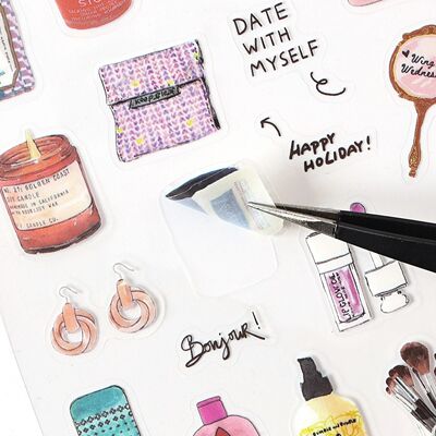 6/36 Sheets Cute Magazine Scrapbooking Stickers Book DIY Jun