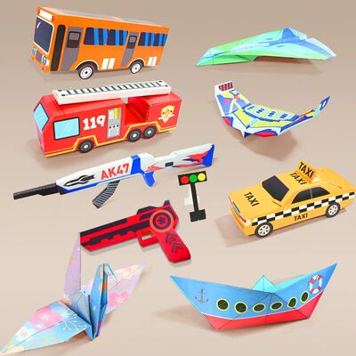 Montessori Origami Paper Kit 33x22cm DIY Handicrafts 10/36 S