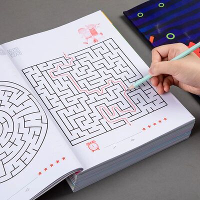 32-Page Children's Maze Game Book for Student Concentration