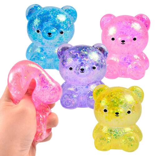 Fidget Bear Toy Squishys Glitter Gummy Bear Small Cute Anima