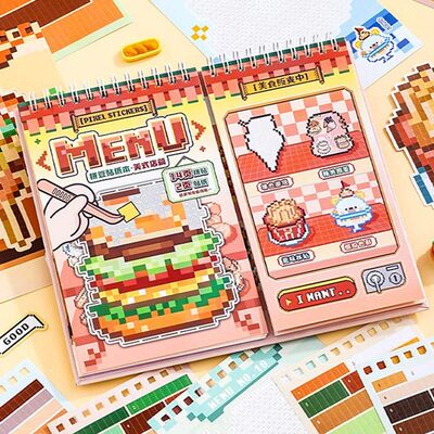 Mr.Paper 30pcs Pixel Art Vending Machine Series Sticker Book