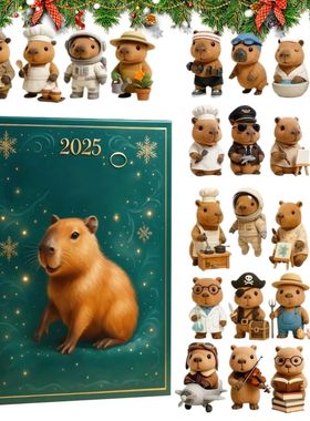 Capybara Advent Calendar Count Down to 2025 Christmas Calend