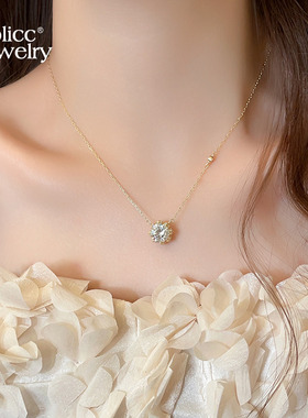 古里雅超闪锆石鼻屎钻项链高级感