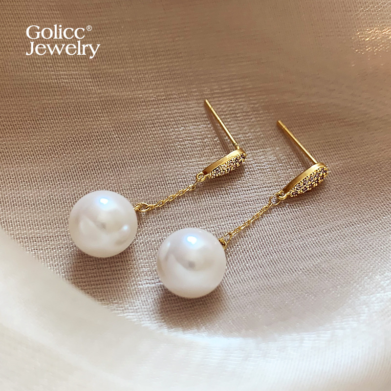 古里雅珍珠流苏耳环高级感