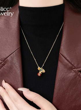 古里雅福袋钱币吊坠项链高级感