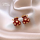 精致小巧高级感耳环适合冬天 红色福袋耳钉女2026新款 爆款 耳饰品