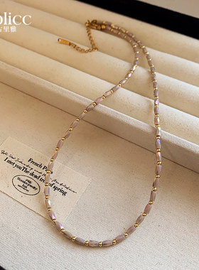 古里雅复古串珠项链新款爆款