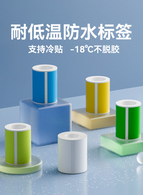 【B系冷冻】精臣B1/B21/B21pro/B3S/B4打印纸防水防油低温-18度生鲜水果蛋糕留样保鲜盒标签贴纸不干胶热敏纸