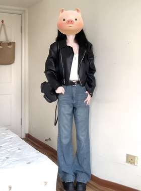 黑色皮衣外套女短款小个子2025春秋季复古机车服港风气质pu皮夹克