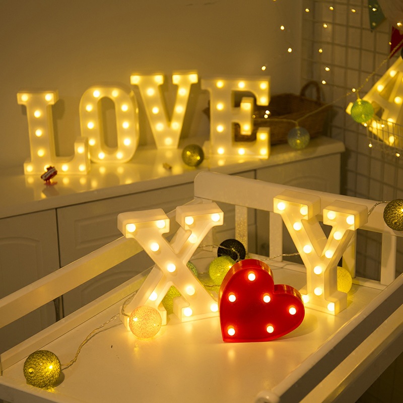 英文字母灯求婚道具love发光字