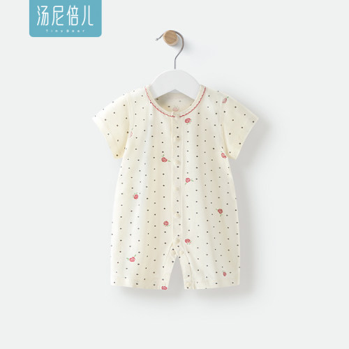 汤尼倍儿女婴儿连体衣服纯棉夏季